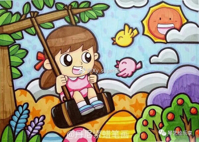考级的儿童画