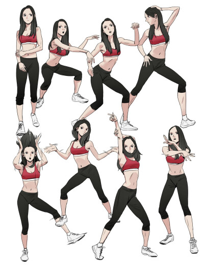 舞蹈动作,绘画素材,参考