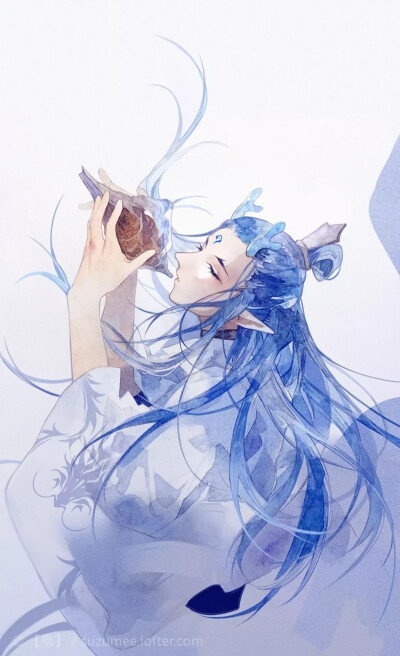 哪吒之魔童降世 敖丙小螺号滴滴的吹～画师【凰】
