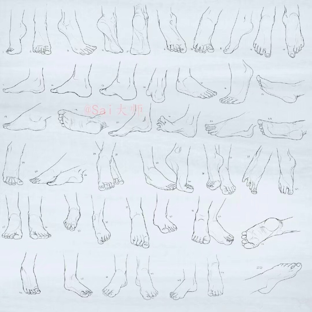 千姿百态的脚美术作品图片