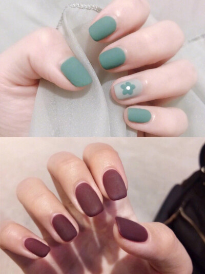 ins风 | 显白纯色磨砂美甲