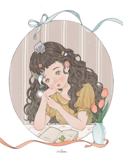 少女 童话 插画 韩国画师salmon作品