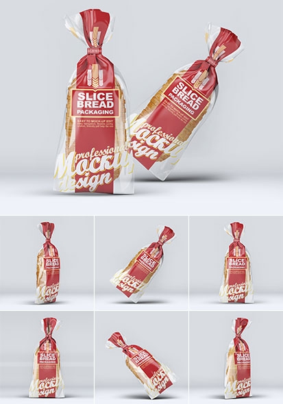 切片吐司面包包装袋蛋糕袋食品包装ps样机