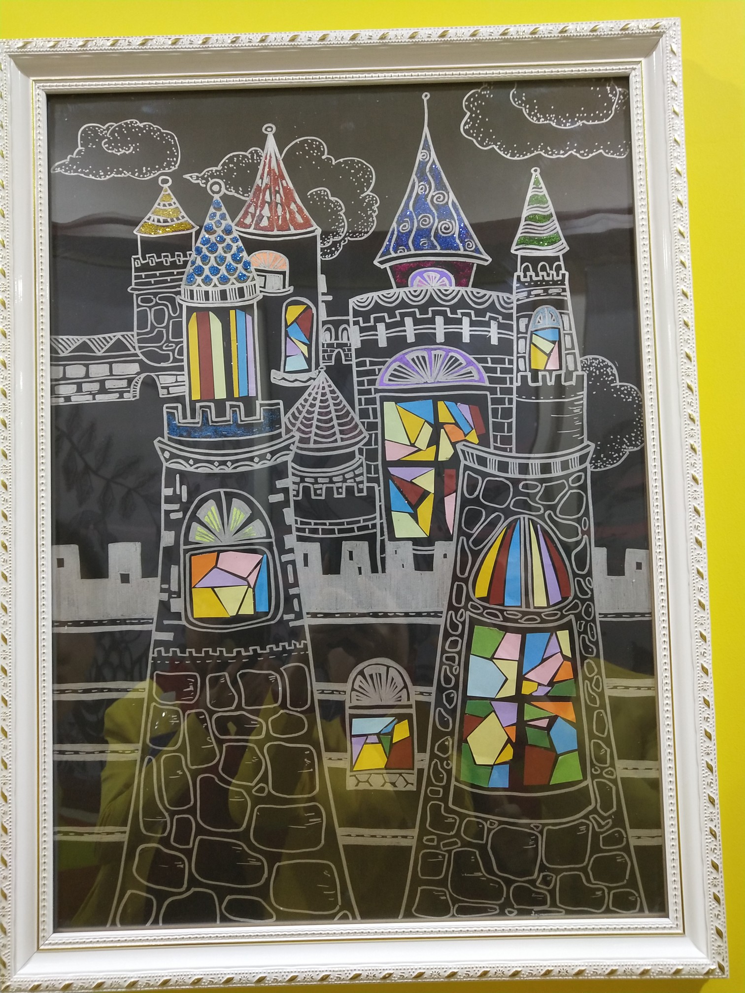 梦中的城堡线描画图片