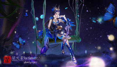 星元素cosplay动漫摄影写真工作室王者荣耀貂蝉仲夏夜cosplay 星元素