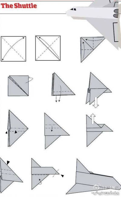 简单易学的纸飞机图片