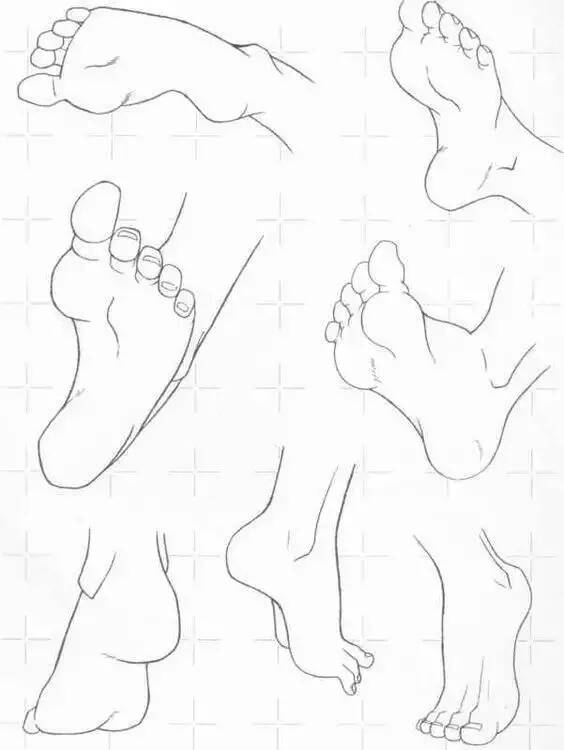 脚的画法简单图片