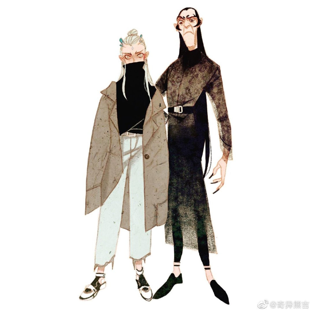 哪吒之魔童降世 同为超模的两对师徒 画师:奇异熊吉
