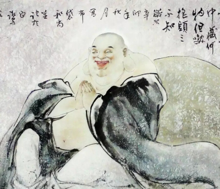 【厦门】著名画家-- 邹茂勇【大肚弥勒佛】作品
