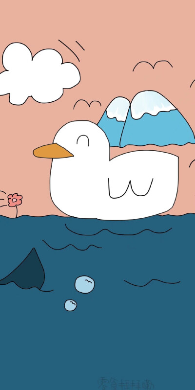 自描壁纸背景可爱