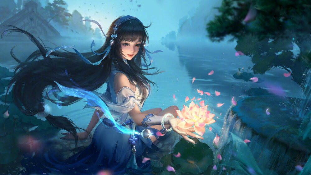 王者荣耀西施-浣纱之灵高清原画无水印,喜欢收藏