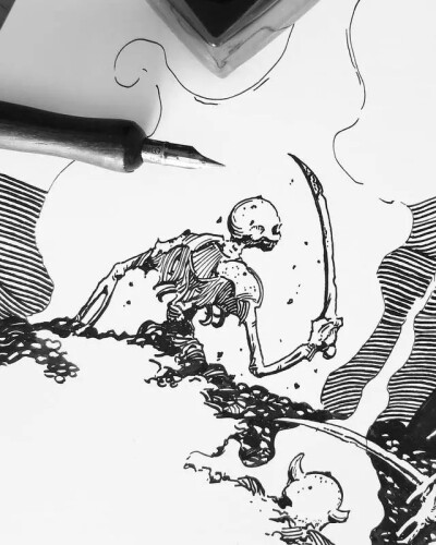 很规整严谨的线条,但是由这些线条所组成的画面却是霸气十足.