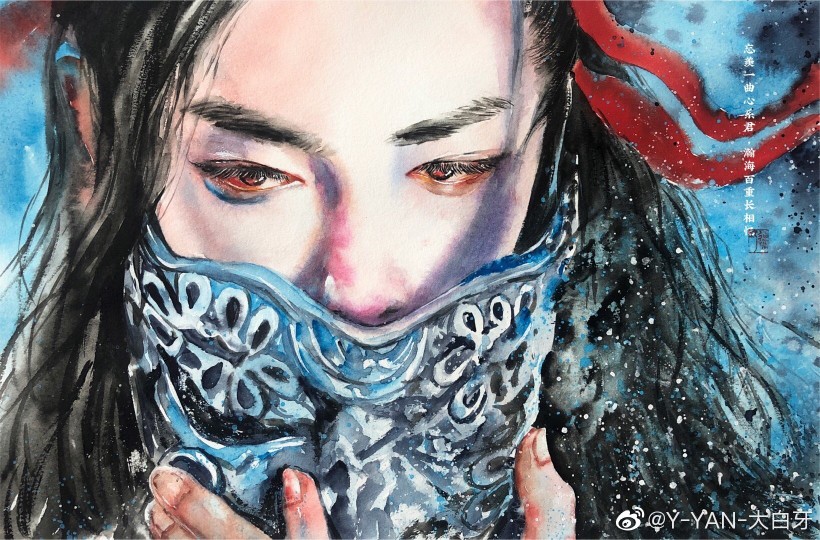 博君一肖超话手绘,王一博,肖战