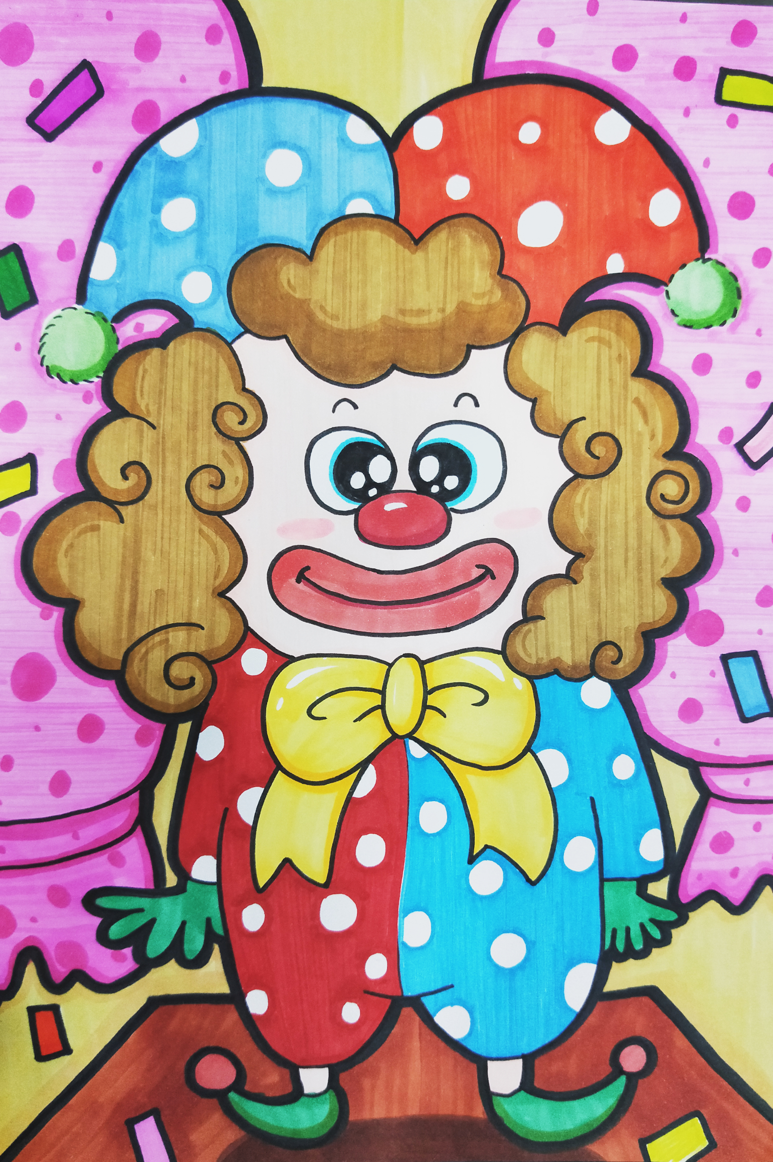 马戏团里的小丑儿童画图片