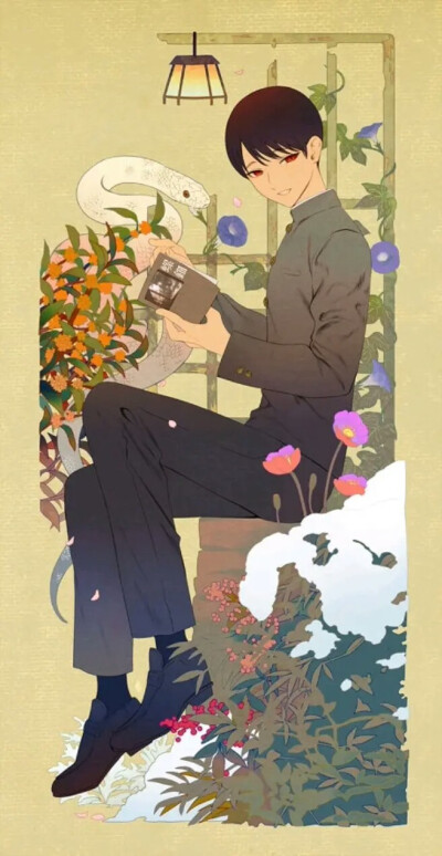 禁欲 蛇系 日本画师ちにくちゃん(可甜可盐的高中生高峰君)推特 chi