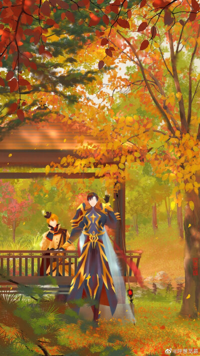 全职高手之巅峰荣耀 秋木苏 一叶知秋 插画画师:@呼葱觅蒜