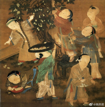 传宋苏汉臣《长春百子图》局部