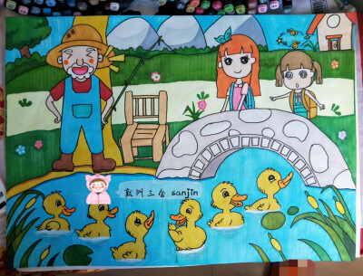童谣童画数鸭子图片