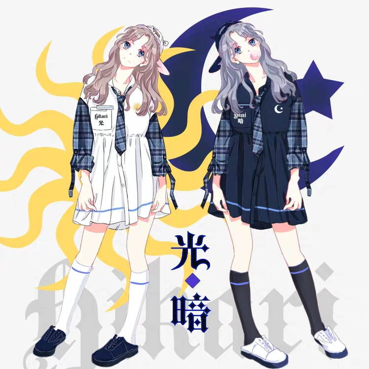 原创设计2019秋【光与暗】宽松bf中长款衬衫拼接格子学院风慵懒女