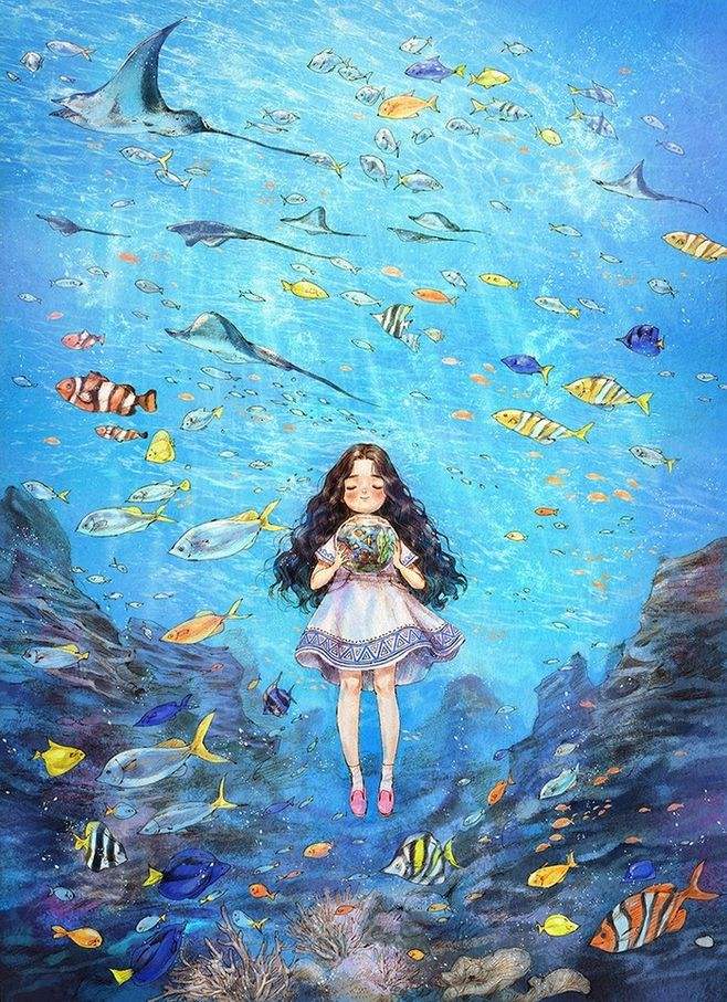 森林女孩日记,作者:韩国插画家aeppol