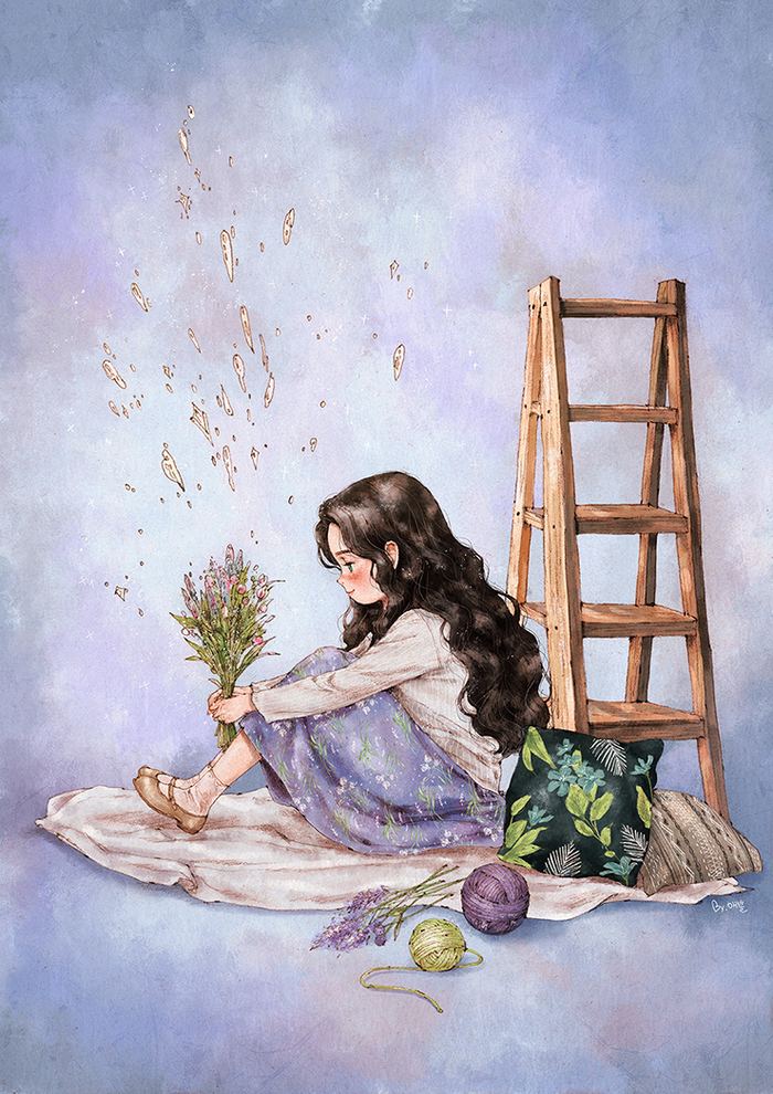 森林女孩日记,作者:韩国插画家aeppol