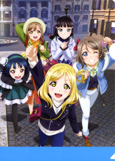 剧场版 aqours 黑泽黛雅 渡边曜 津岛善子 国木田花丸 小原鞠莉 (作画