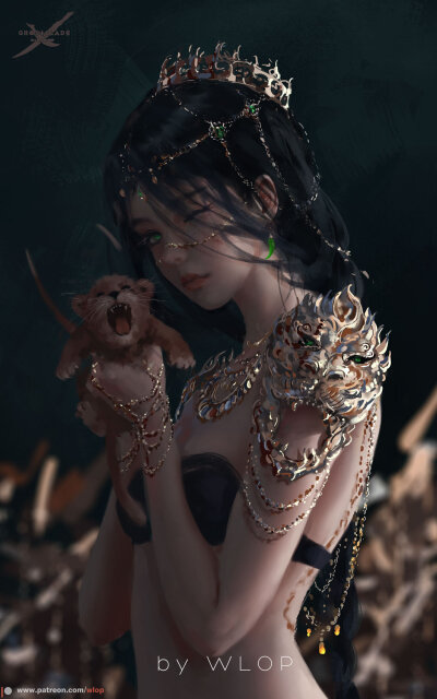 鬼刀#北漠公主.风玲插画师:wlop