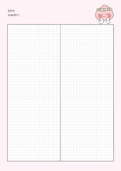 学习便签 方格纸 a4