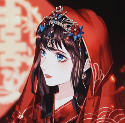 动漫情头,2019最火新娘头
