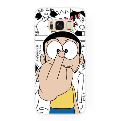 日韩卡通可爱大熊竖中指 三星note10 s8 s9  s10 plus s7e 手机壳