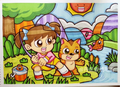 彩笔画彩笔画