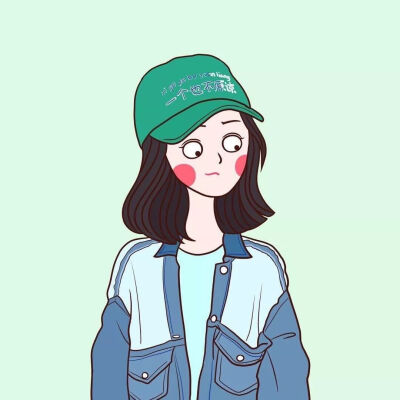 女生可爱手绘简约人物头像 ~ 以前总以为,人生最美好的是相遇,后来才