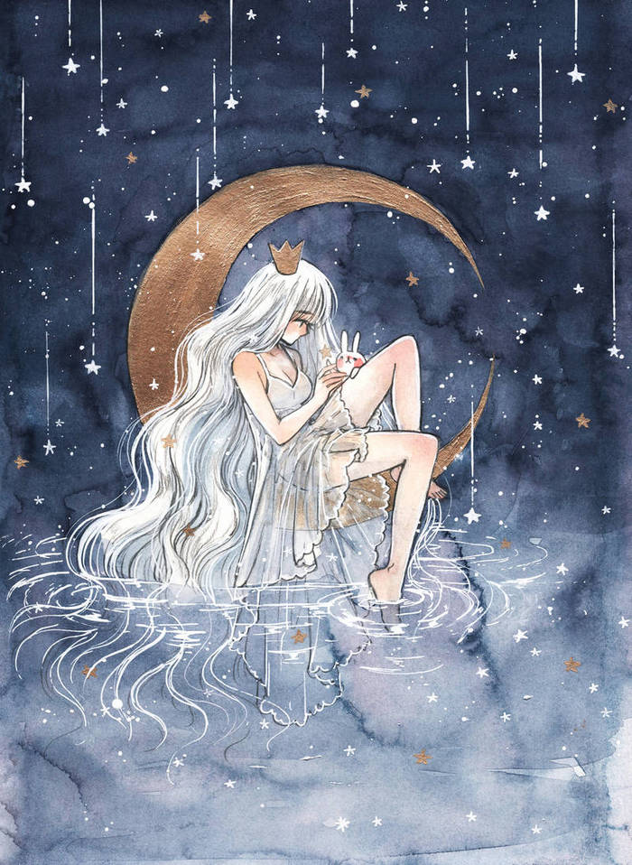 星梦少女 ~ 水彩 插画 澳大利亚画师 cherriuki 插画作品