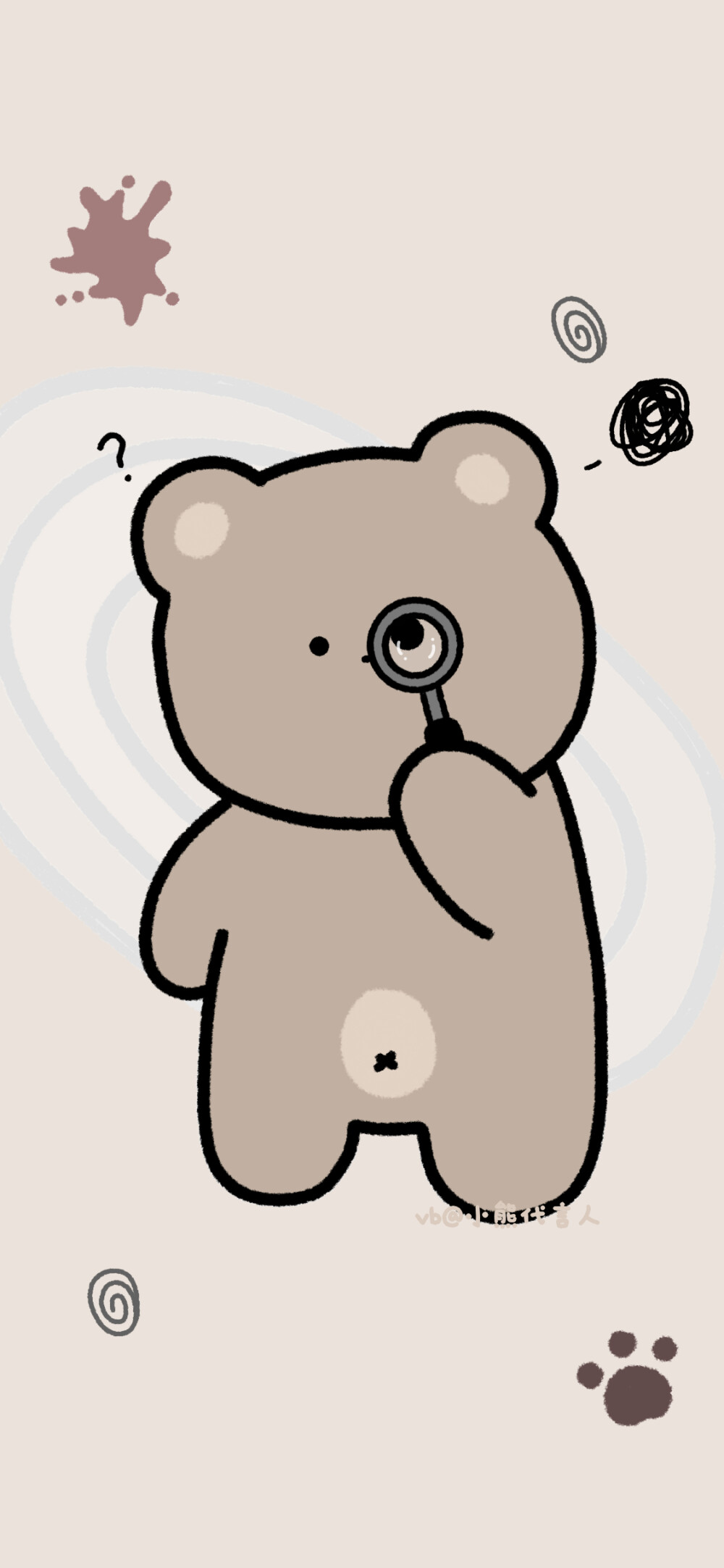 超可爱小熊壁纸wb小熊代言人
