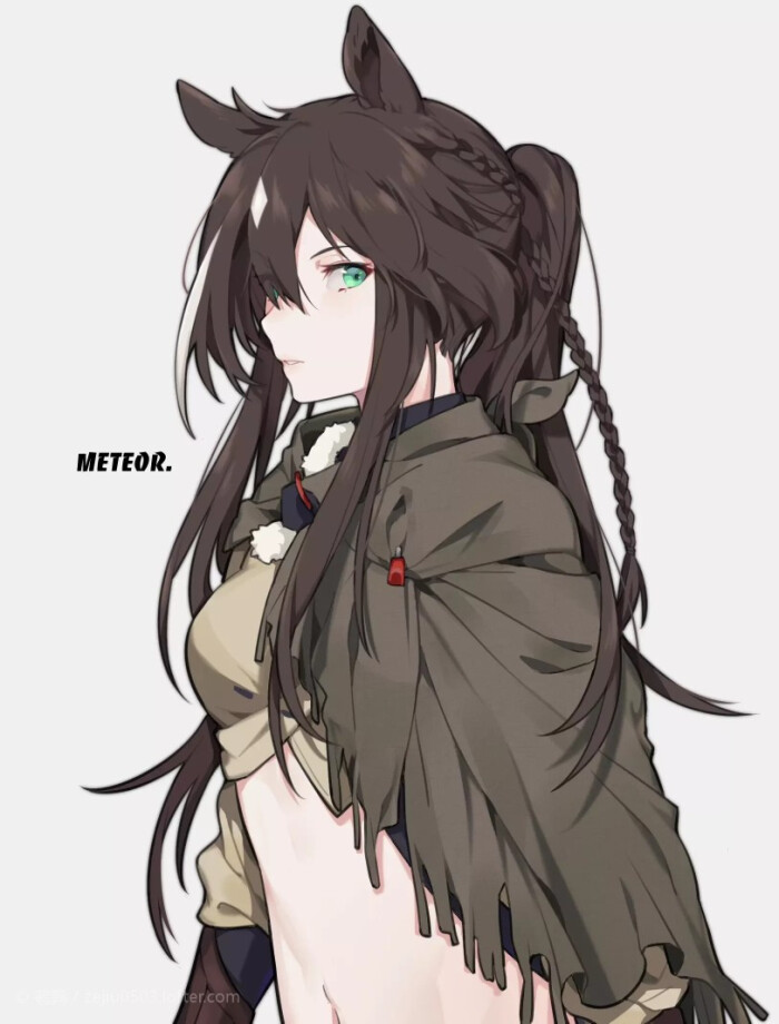 明日方舟# 流星【跃于风于阔森之中的守林人.】画师:鹌鹑