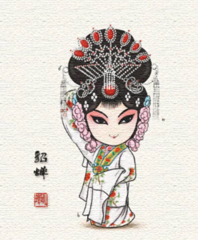 戏子男手绘