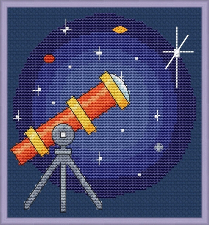 望远镜彩色简笔画图片