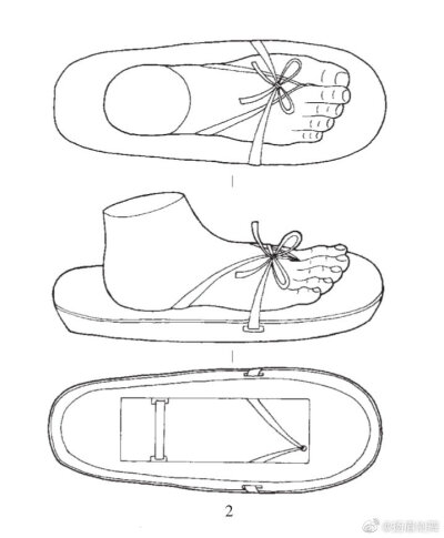 古代鞋子图画图片
