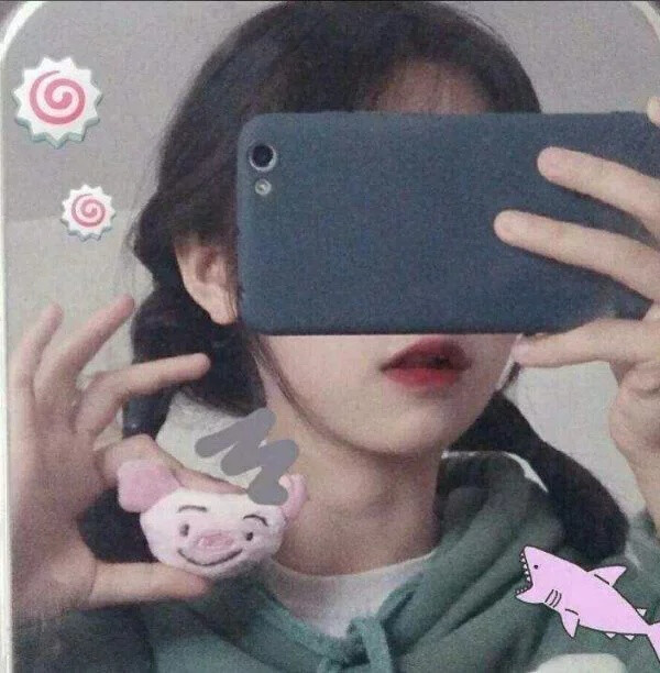 手机挡脸头像