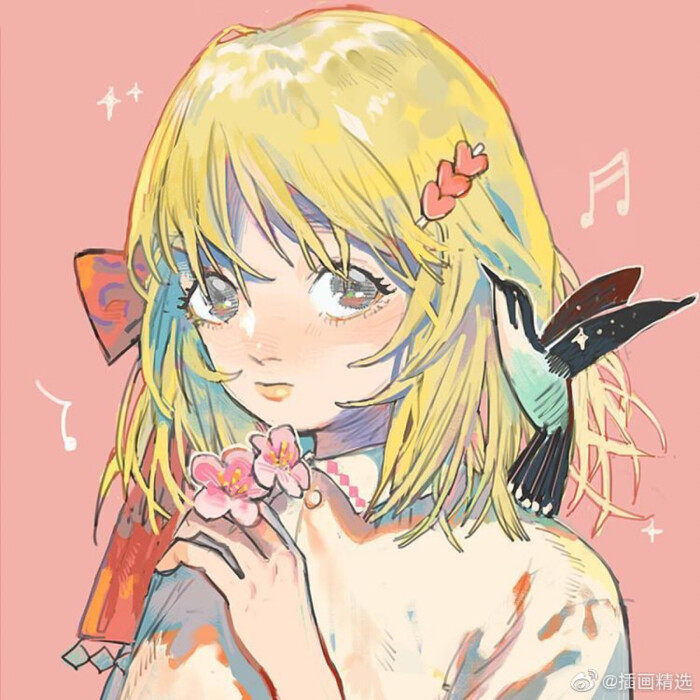 一组女孩人物插画头像,可procreate可水彩可水粉