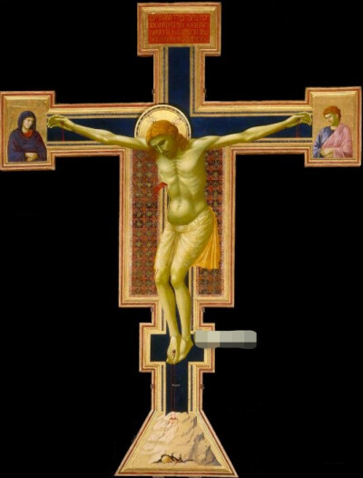 乔托,《十字架上的耶稣》,蛋彩画,作于1290年