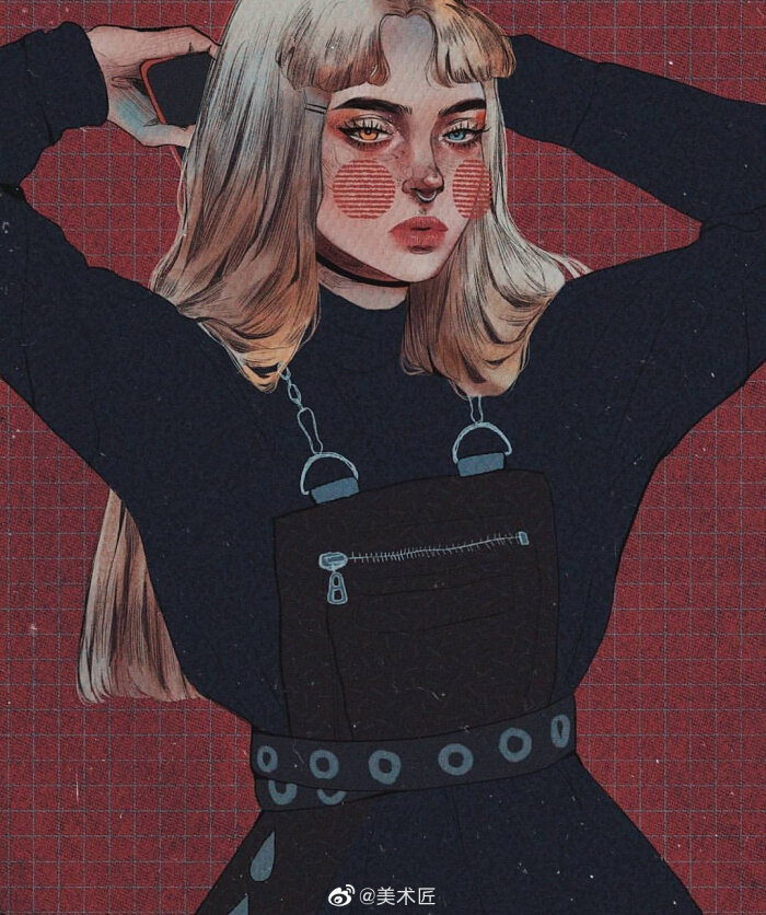 动漫潮流女生手绘头像* , 人物插画艺术家 , vitkaninn [/cp]