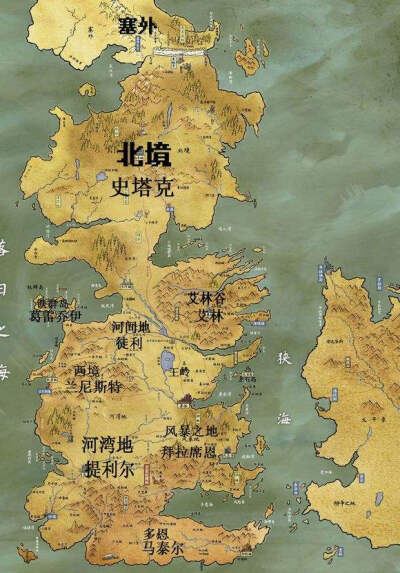 权力的游戏七大国地图图片