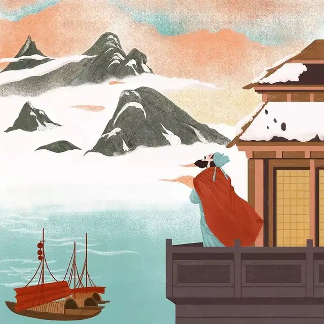 两个黄鹂鸣翠柳,一行白鹭上青天.
