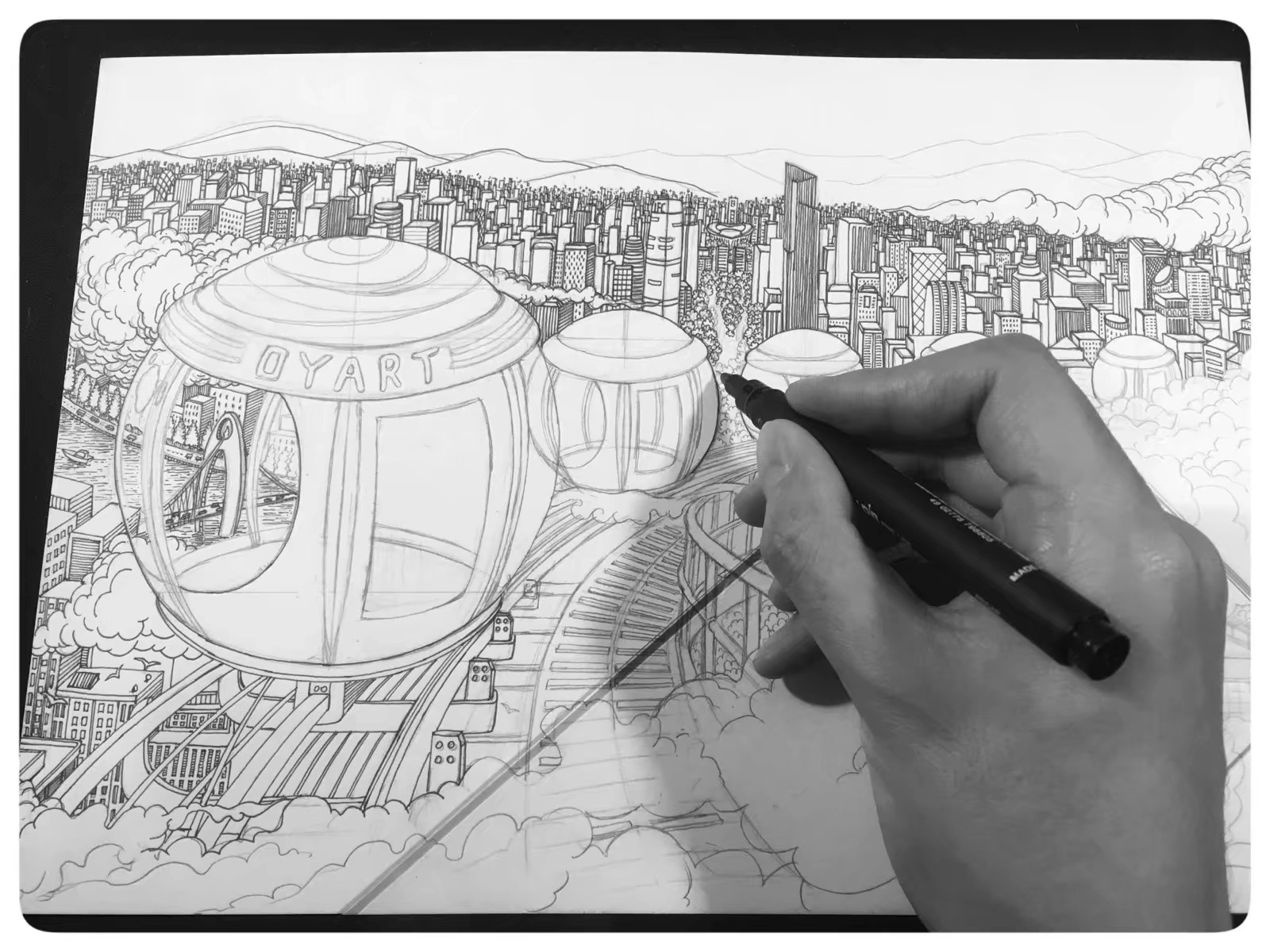 oy手绘:《摩天轮》