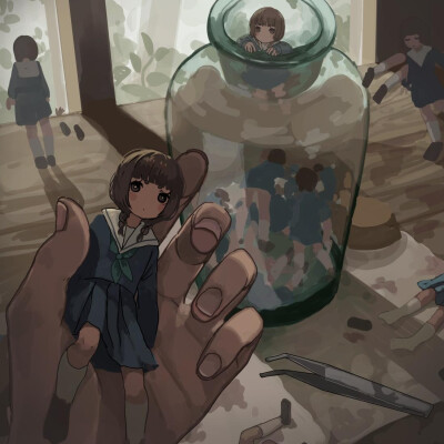 黑化惊悚 活体少女标本收集画师:観察记录
