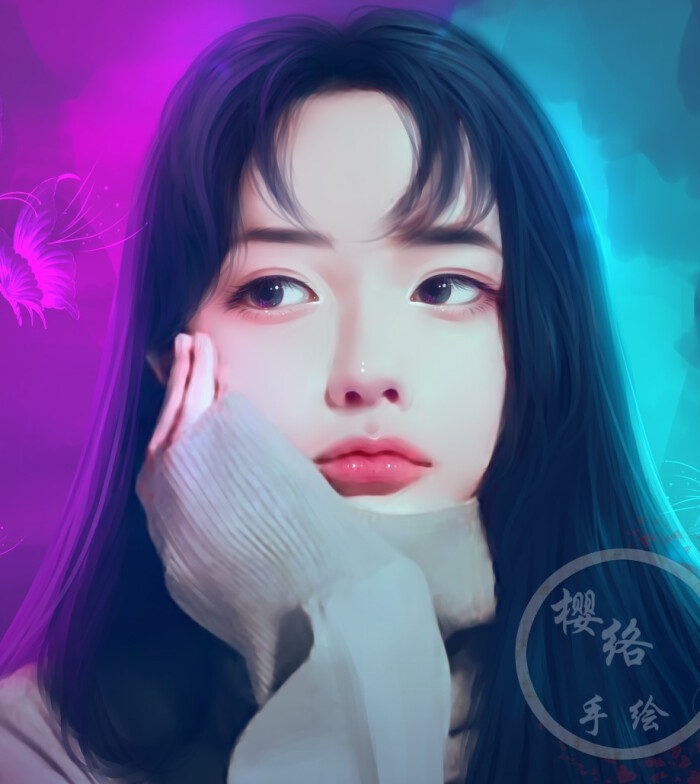 樱络手绘,真人照片转手绘
