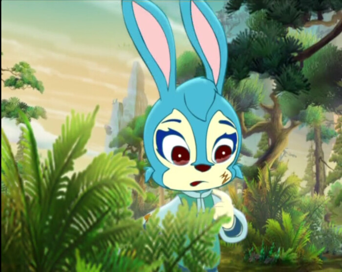 蓝兔子动画片图片