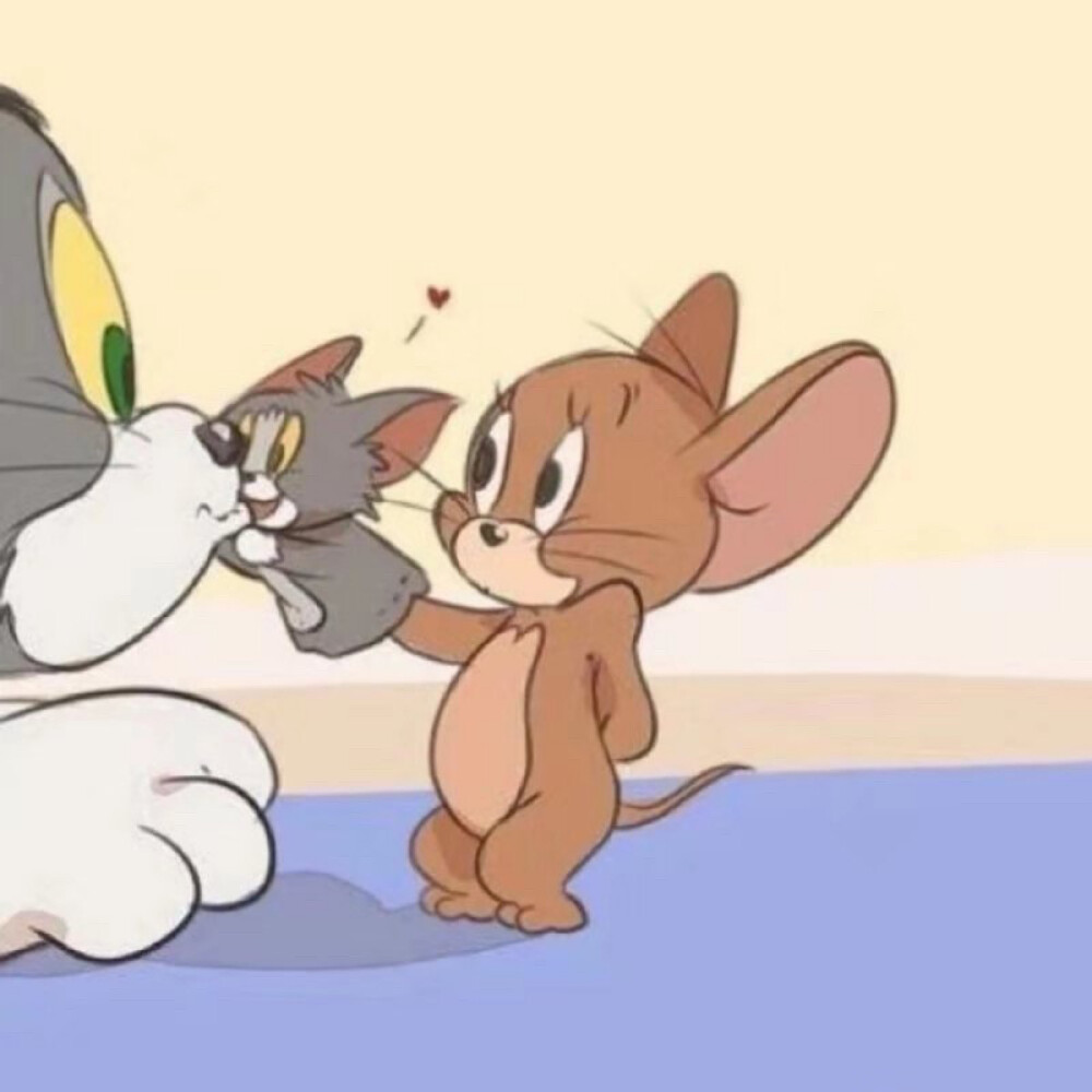 猫和老鼠头像接吻图片