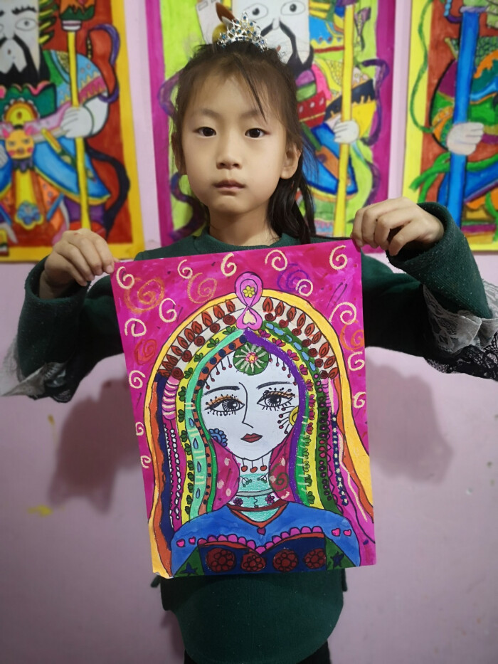 印度新娘创意儿童画图片